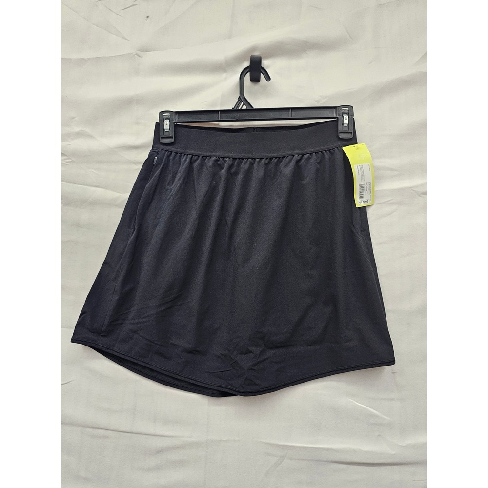 All‎ in Motion Womens Athletic Skort Black Poly Blend Long Size Small